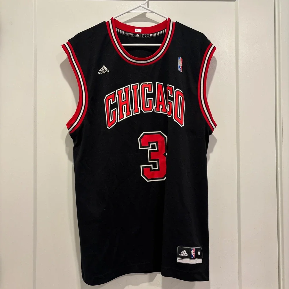 Adidas Chicago Bulls Byrd 3 NBA Basketball Jersey Mens Medium Black Sleeveless